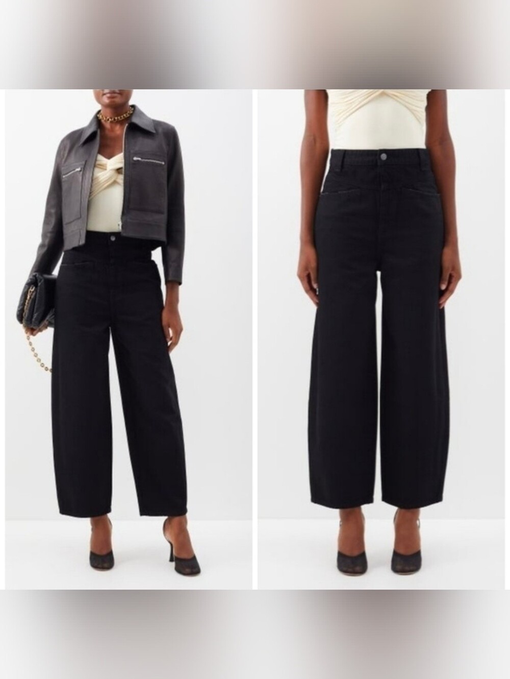 Khaite Preen Denim Jeans Black
